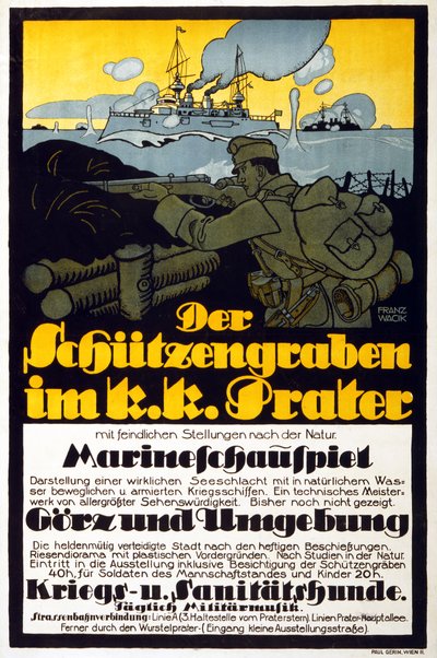The Trench in the Prater, 1918 by Franz Wacik